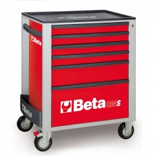 Beta Tools Model C24S  6/R-Mobile Roller Cab 6 Drawers Red