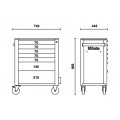 Beta Tools Model C24S 7/G-Mobile Roller Cab 7 Drawers Grey Beta Tools Model C24S 7/G-Mobile Roller Cab 7 Drawers Grey