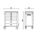 Beta Tools Model C24S 8/G-Mobile Roller Cab 8 Drawers Grey Beta Tools Model C24S 8/G-Mobile Roller Cab 8 Drawers Grey