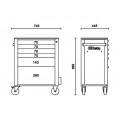 Beta Tools Model C24S 6/G-Mobile Roller Cab 6 Drawers Grey Beta Tools Model C24S 6/G-Mobile Roller Cab 6 Drawers Grey