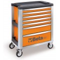 Beta Tools Model C39 O-Mobile Roller Cab 7 Drawers Orange Beta Tools Model C39 O-Mobile Roller Cab 7 Drawers Orange