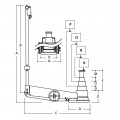 Beta Tools Model 3067 70-13T-Air Hydraulic Jack 70-43-23-13T Beta Tools Model 3067 70-13T-Air Hydraulic Jack 70-43-23-13T