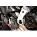 DBK Special Parts (Ducabike) Tri Blade Contrast Cut Billet Main Frame Caps for the Ducati XDiavel and Diavel 1260 DBK Special Parts (Ducabike) Tri Blade Contrast Cut Billet Main Frame Caps for the Ducati XDiavel and Diavel 1260