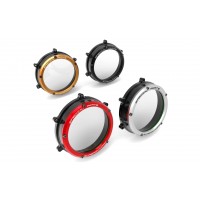 Ducabike Dual Color Clear Wet Clutch Cover for the Ducati Panigale 1299/1199/959  Superleggera (and 899 too with modification)