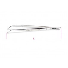 Beta Tools Model 993  145mm-Bent Thin Pin Spring Tweezers