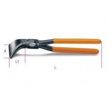 Beta Tools Model 1078  280-Curved Blade Tinsmith's Pliers