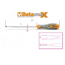 Beta Tools Model 1290  2 5X75-Screwdrivers Slotted Head