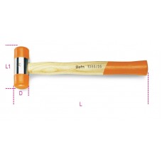 Beta Tools Model 1390  22mm-Soft Face Hammers Wooden
