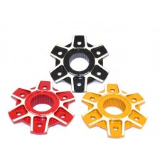 Ducabike 'SQUARE' Contrast Cut 6 Hole Rear Sprocket Hub Flange Carrier for Most Large hub Ducati