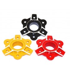 Ducabike 'SQUARE/ROUND' Contrast Cut 6 Hole Rear Sprocket Hub Flange Carrier for Most Large hub Ducati