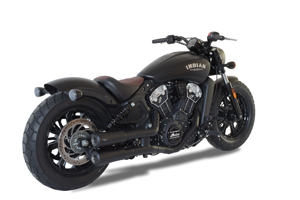 HP CORSE HYDROFORM and V2 Exhaust for the Indian Scout Bobber HP CORSE HYDROFORM and V2 Exhaust for the Indian Scout Bobber