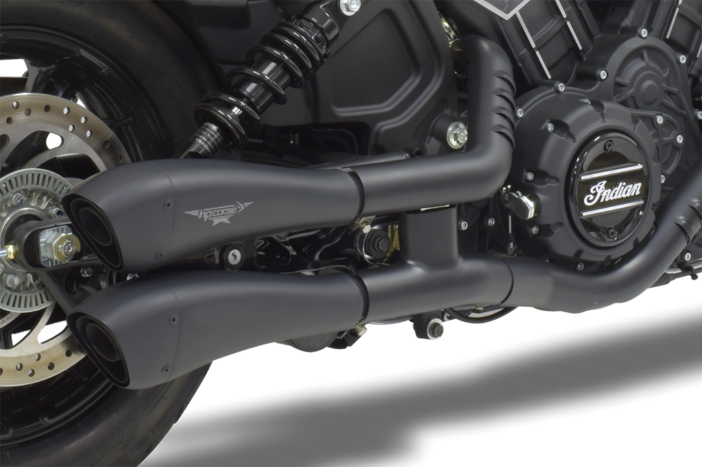 HP CORSE HYDROFORM and V2 Exhaust for the Indian Scout Bobber