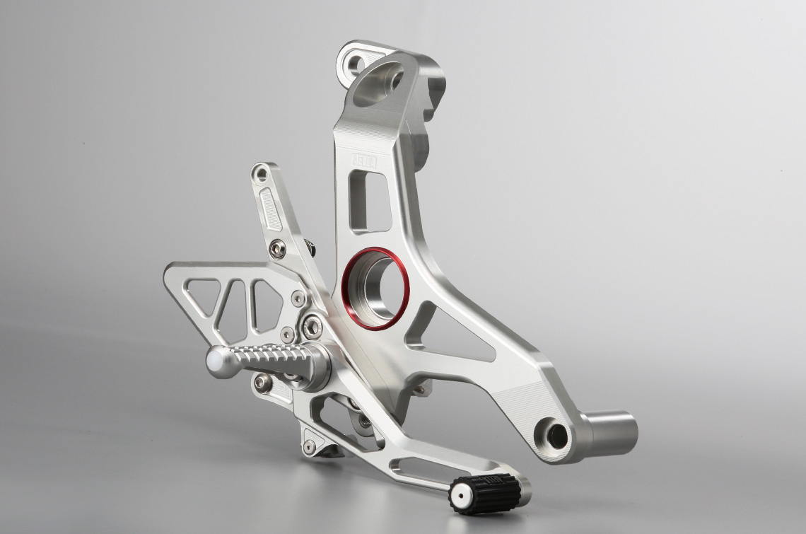 AELLA Riding Step Kit (Rearsets) for the Ducati Monster 1200R White/Black