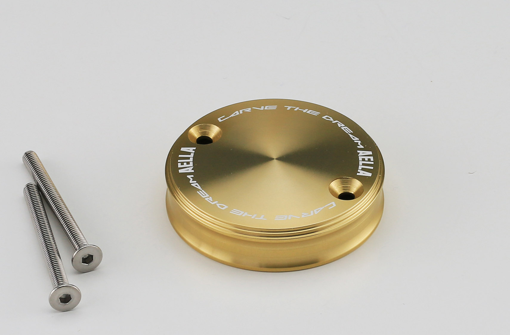 AELLA Front Brake Reservoir Fluid Cap - (Brembo Round Two Screws) - Most Ducati AELLA Front Brake Reservoir Fluid Cap - (Brembo Round Two Screws) - Most Ducati