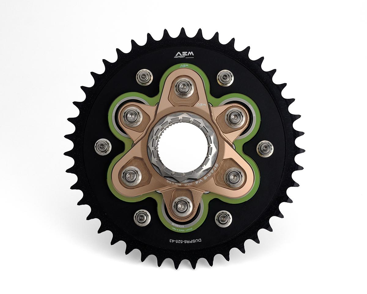AEM FACTORY - Ducati Diavel 1260 Lamborghini Limited Edition Complete Sprocket Carrier Kit with Titanium Nuts and Studs AEM FACTORY - Ducati Diavel 1260 Lamborghini Limited Edition Complete Sprocket Carrier Kit with Titanium Nuts and Studs