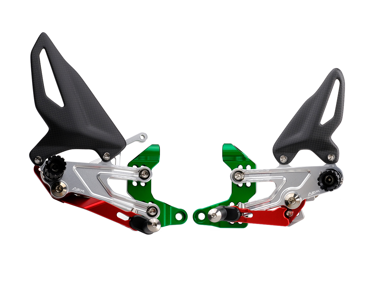 AEM FACTORY - Ducati Panigale V4 / R / S Billet Rearsets (18-24), DU122 ...