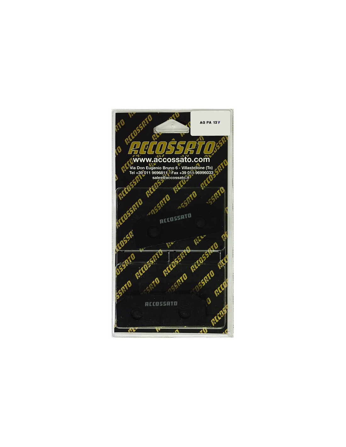 Accossato Brake Pads For Accossato Calipers - AGPA137 Accossato Brake Pads For Accossato Calipers - AGPA137