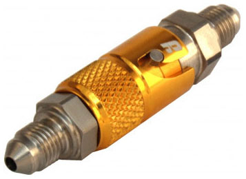 Accossato Brake-hose Quick Disconnector, Aluminium made, Gold, UNF 3/8-24 Accossato Brake-hose Quick Disconnector, Aluminium made, Gold, UNF 3/8-24