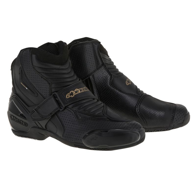 Alpinestars SMX-1 R Vented – Guanti Moto Uomo In Microfibra – Omologati CE – Con Aerazione E Protezioni Malleoli – Nero