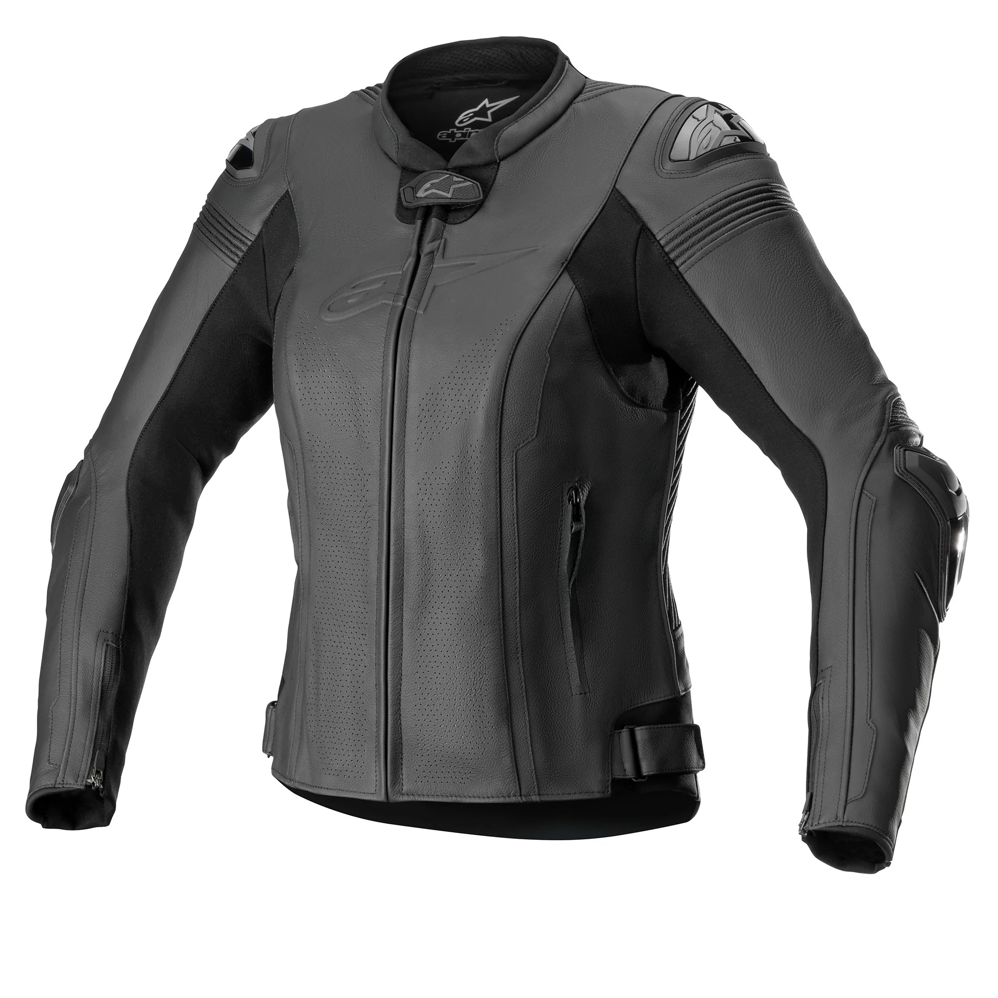 Alpinestars Stella Missile V2 Leather Jacket - Black/Black Alpinestars Stella Missile V2 Leather Jacket - Black/Black