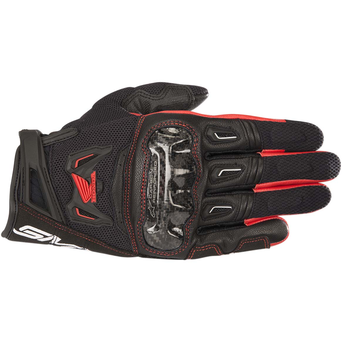 Alpinestars Honda SMX-2 Air Carbon V2 Gloves - Black/Red- Honda Alpinestars Honda SMX-2 Air Carbon V2 Gloves - Black/Red- Honda
