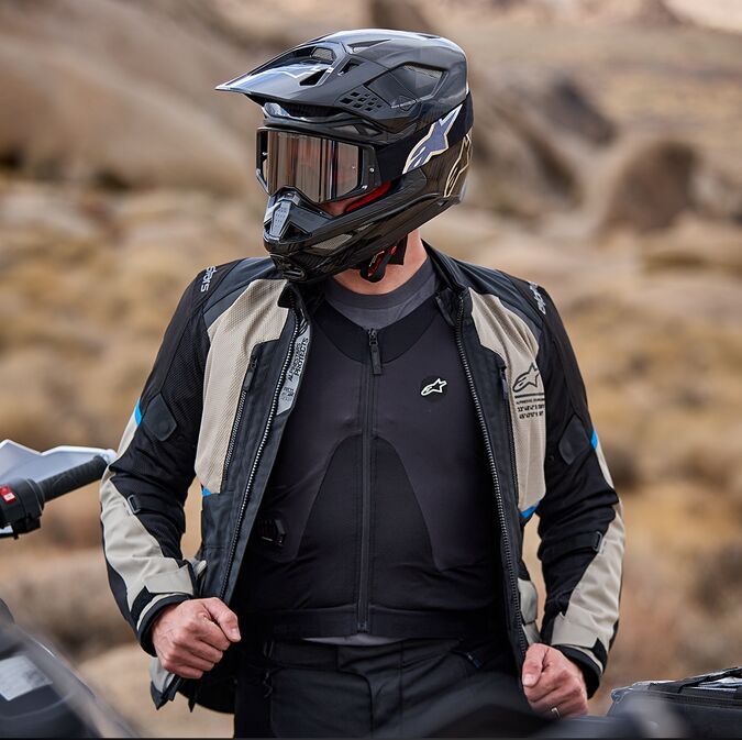 Giacca Moto Pelle Estiva Alpinestars FUSION Tech-air Compatibile Nero Bianco Grigio Metal2