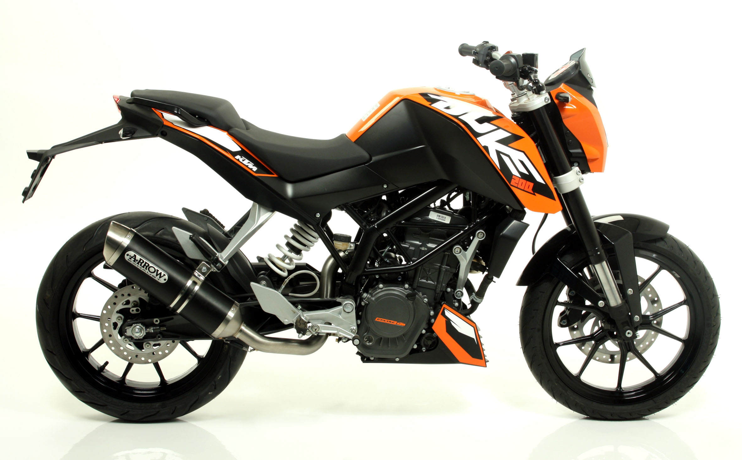 Arrow KTM デューク125&200 スリップオン Arrow Exhausts for the KTM DUKE 200 2011/2014