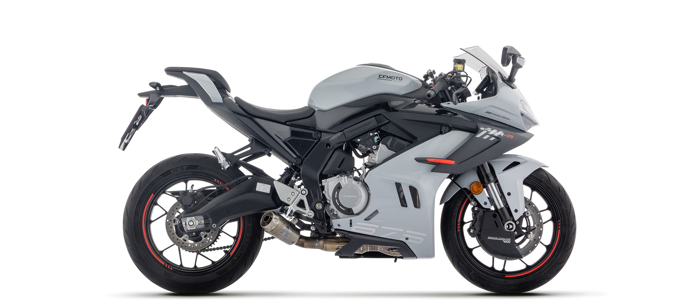 Arrow Exhaust for the CF Moto 675 SR-R 2025 Arrow Exhaust for the CF Moto 675 SR-R 2025
