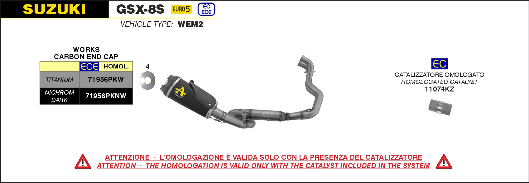 Arrow Exhaust for the Suzuki GSX-8S (2023)