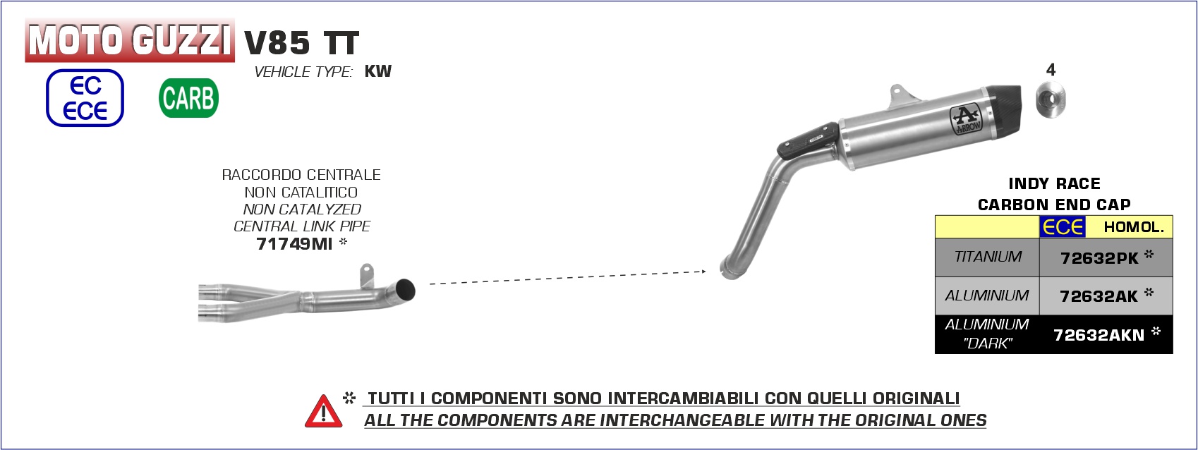 moto guzzi v7 arrow exhaust