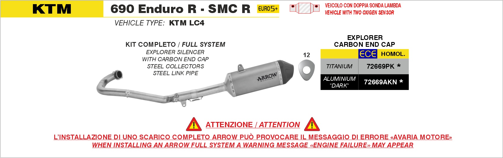 Arrow Exhaust for the Husqvarna 701 Enduro/Supermoto 2026