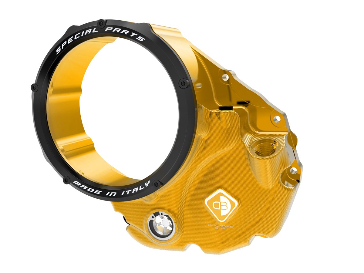 Ducabike NEW EVO3D Clear Wet Clutch Cover for the Ducati Hypermotard