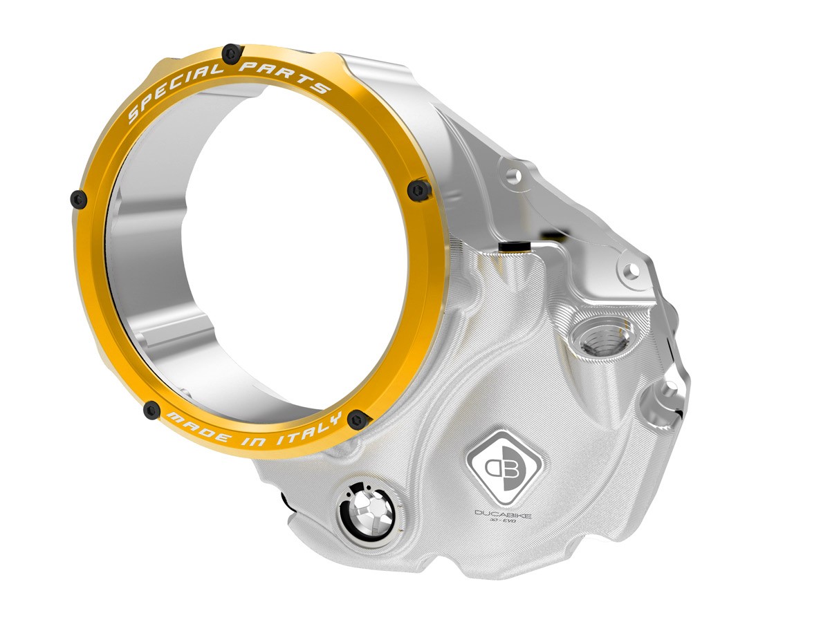 Ducabike NEW EVO3D Clear Wet Clutch Cover for the Ducati Hypermotard