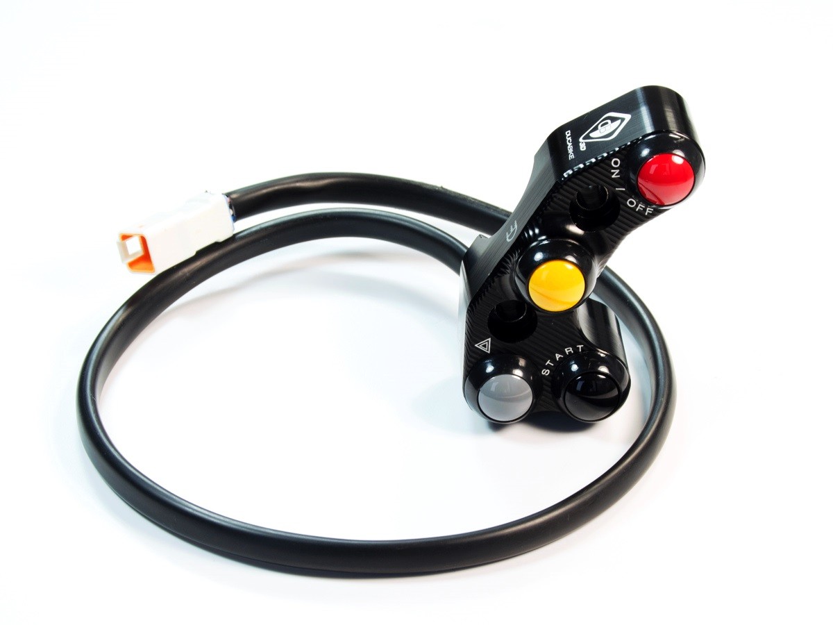DBK Special Parts (Ducabike) 4 Button Billet Run / Stop / Start Switch For Brembo OE, RCS, and Performance Technology Master Cylinders - 2019+ Monster 1200/821, Scrambler 1100/800, Hypermotard 950 and 2017+ Supersport DBK Special Parts (Ducabike) 4 Button Billet Run / Stop / Start Switch For Brembo OE, RCS, and Performance Technology Master Cylinders - 2019+ Monster 1200/821, Scrambler 1100/800, Hypermotard 950 and 2017+ Supersport
