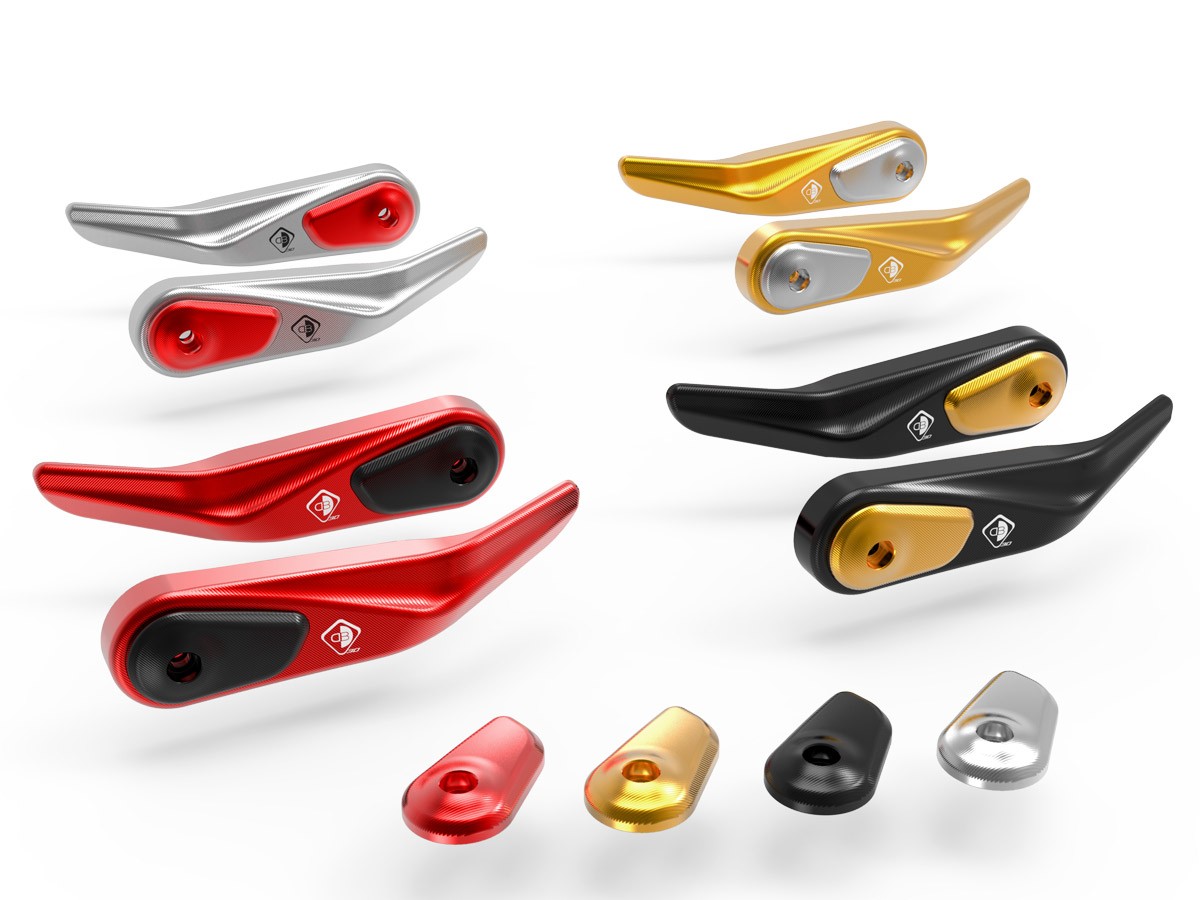 DBK Special Parts (Ducabike) Billet Hand Guard Protectors With Slider for the 2015+ Ducati Multistrada 1260 / 1200 / 950 and Hypermotard 950 DBK Special Parts (Ducabike) Billet Hand Guard Protectors With Slider for the 2015+ Ducati Multistrada 1260 / 1200 / 950 and Hypermotard 950