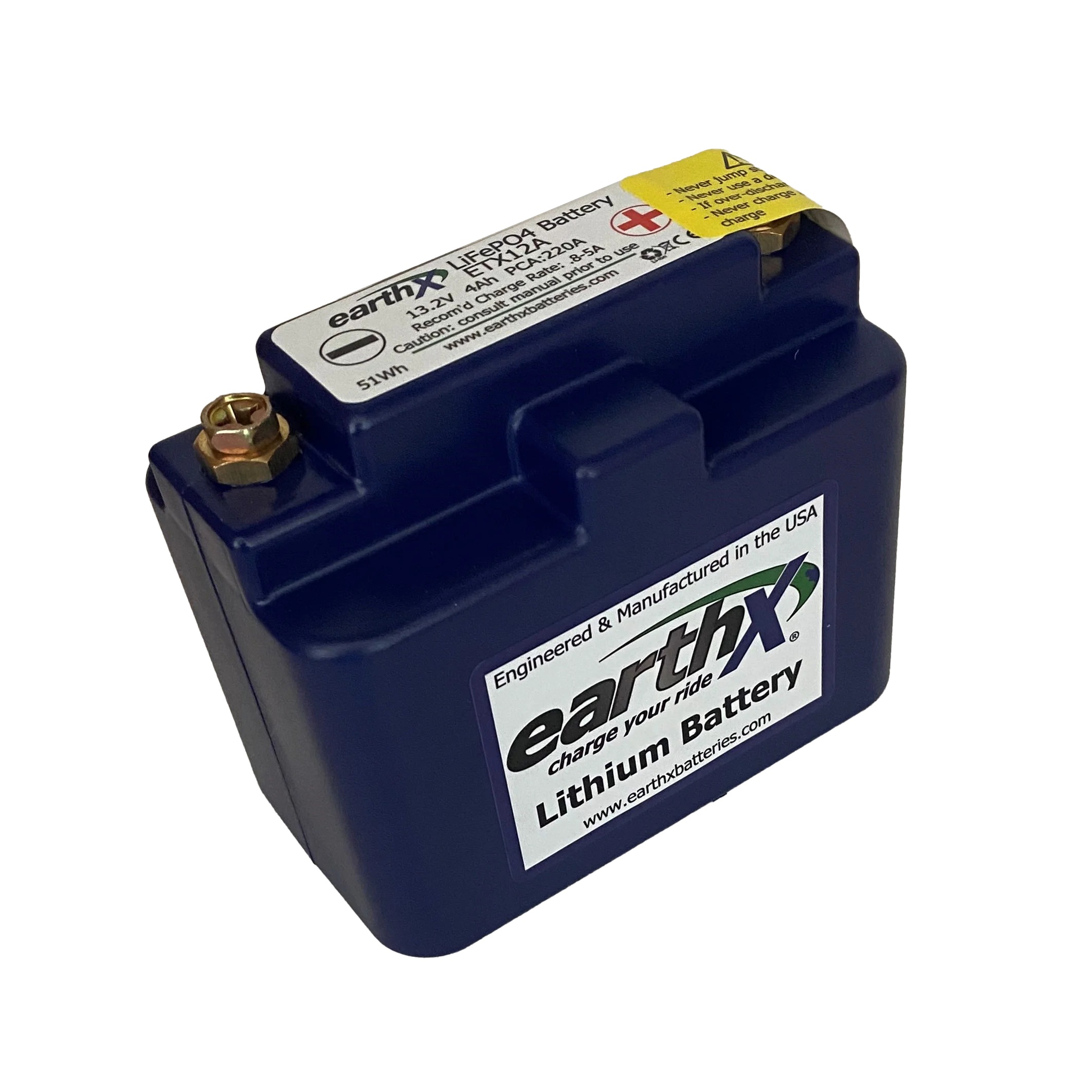 EarthX ETX12A Lithium Motorcycle and Powersports Battery