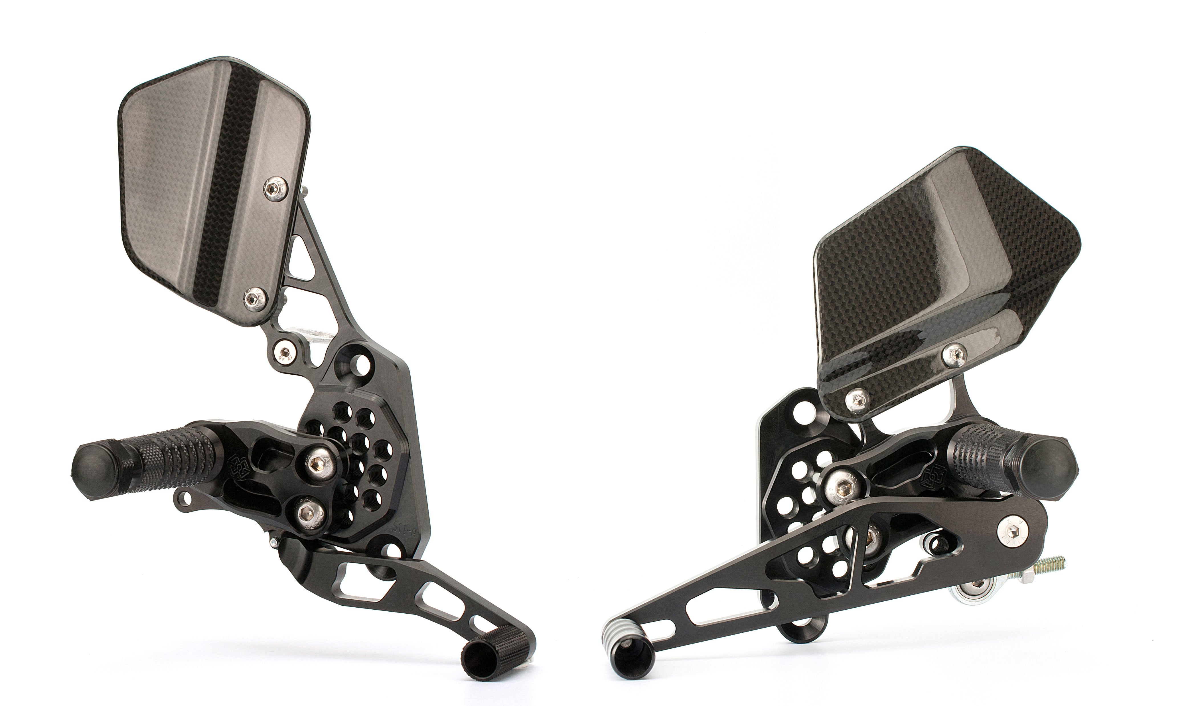 Gilles Plegable Estriberas Rearset Par Negro Para AS31GT rearsets