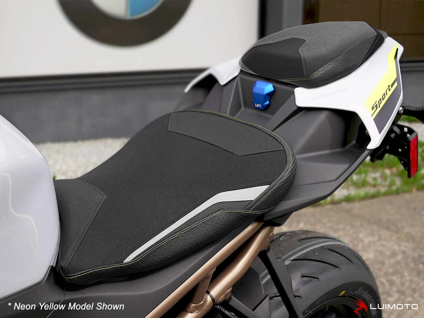 LUIMOTO Motorsports Rider Seat Covers for the BMW SR +