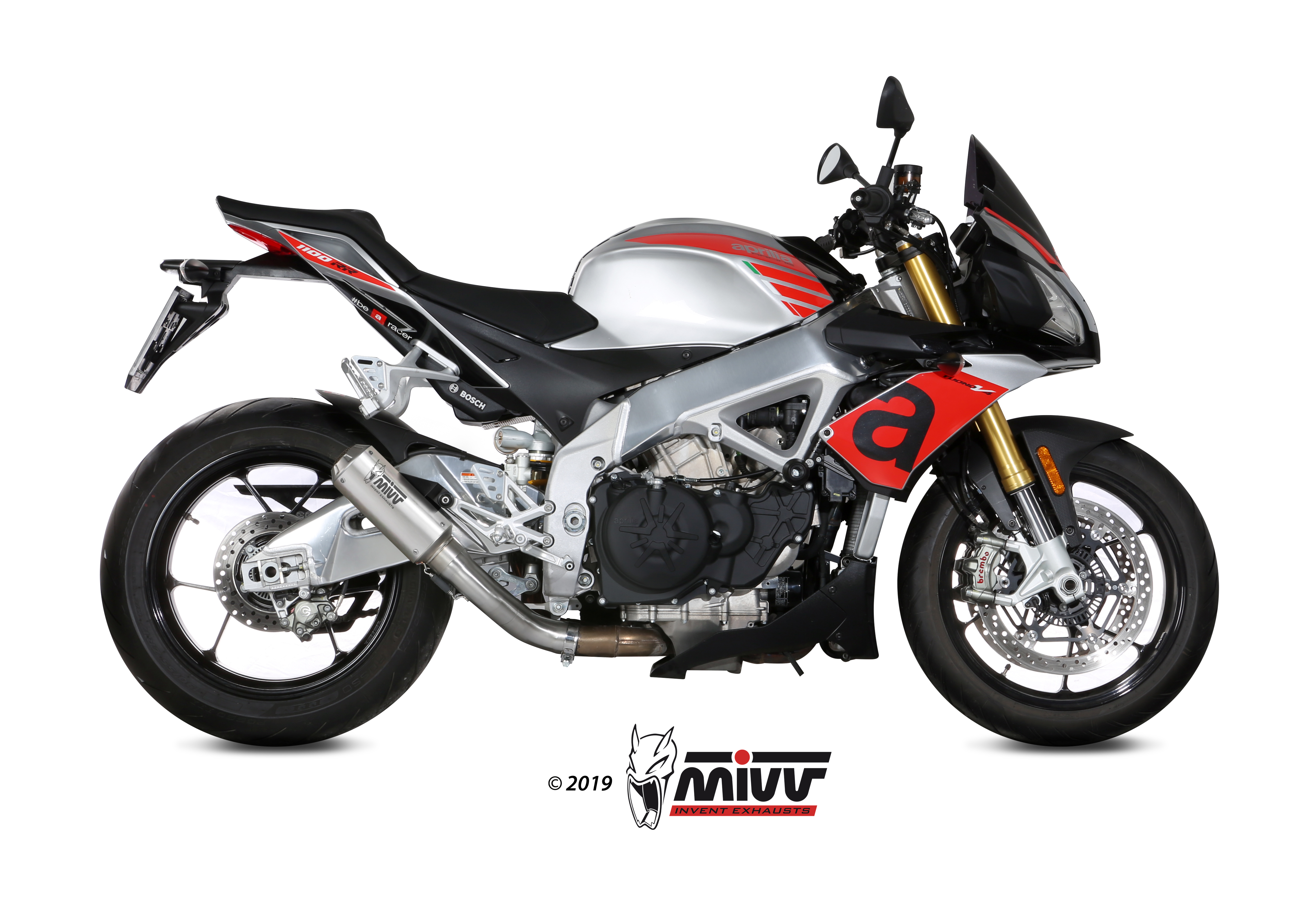 MIVV Slip-on, MK3 Stainless Steel, Standard Exhaust For Aprilia Tuono V4 1100 2018-2020 MIVV Slip-on, MK3 Stainless Steel, Standard Exhaust For Aprilia Tuono V4 1100 2018-2020