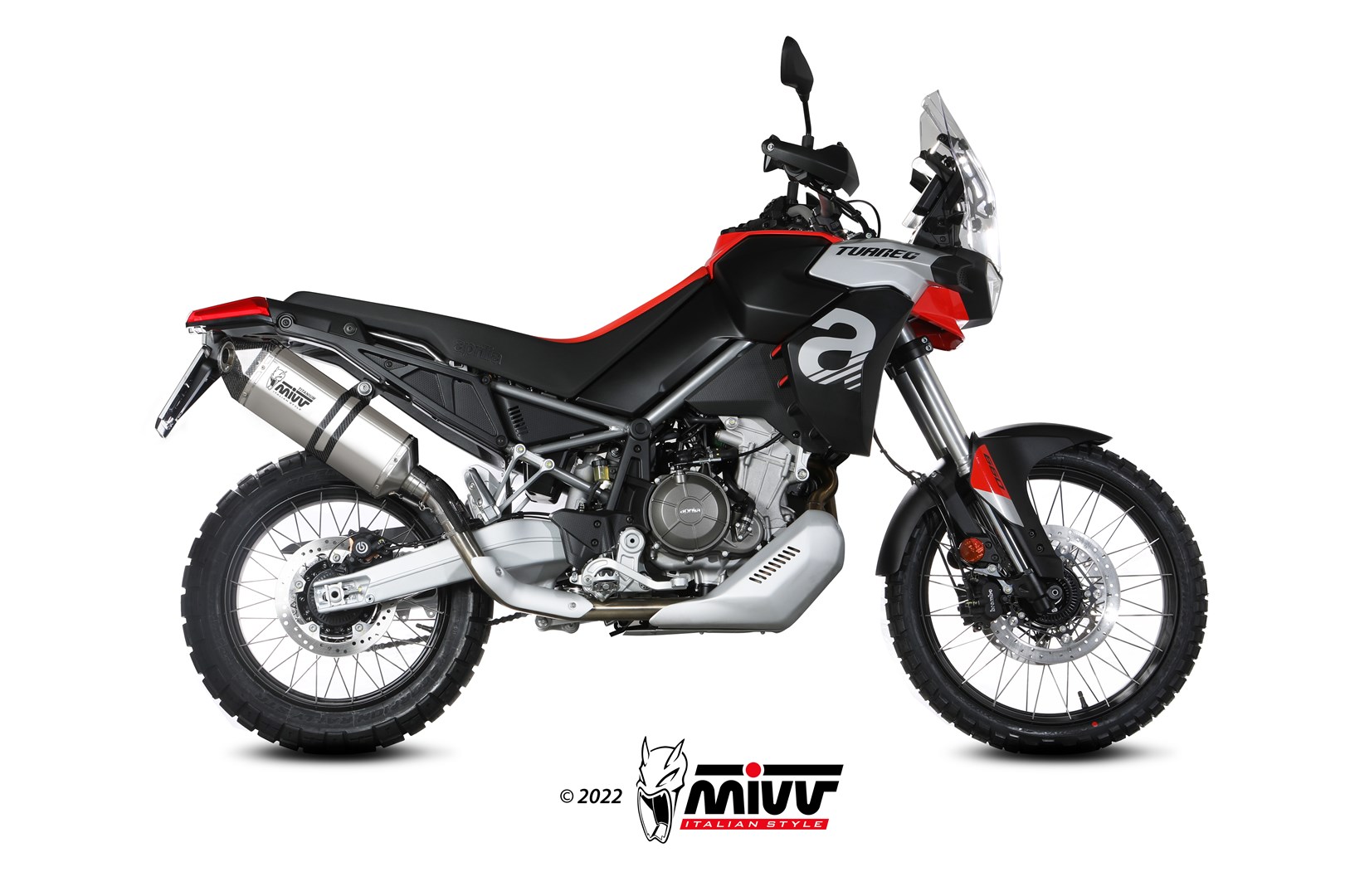 MIVV Slip-on, Speed Edge Titanium, Standard Exhaust For Aprilia Tuareg 660 2022-2023 MIVV Slip-on, Speed Edge Titanium, Standard Exhaust For Aprilia Tuareg 660 2022-2023