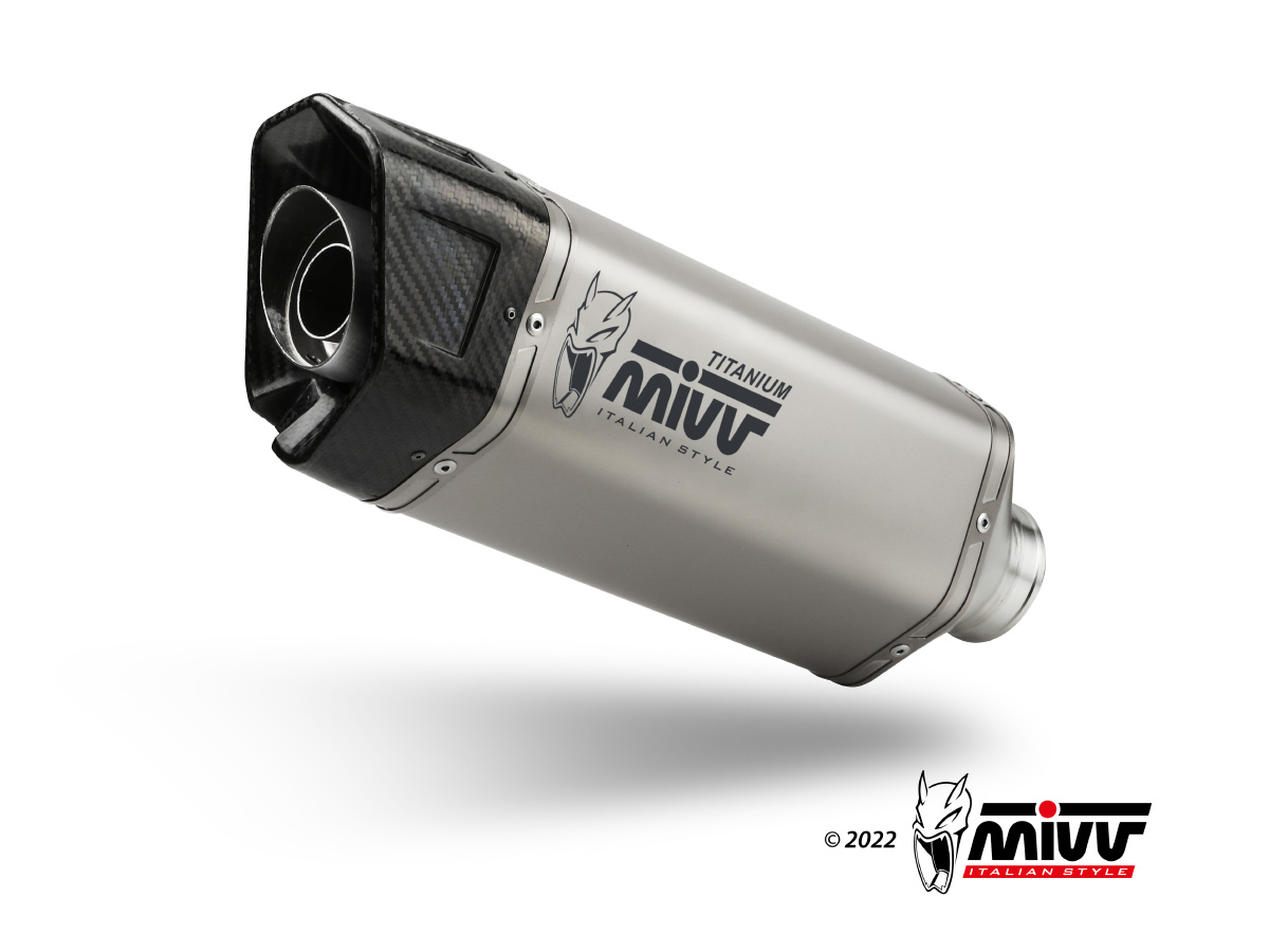 MIVV Slip-on, SR-1 Titanium, Standard Exhaust For Aprilia RSV4 / Tuono V4 1100 2021-2024 MIVV Slip-on, SR-1 Titanium, Standard Exhaust For Aprilia RSV4 / Tuono V4 1100 2021-2024