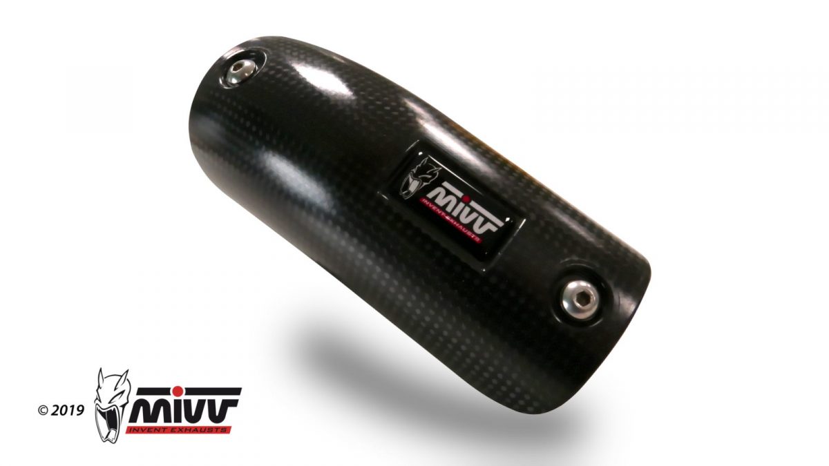 MIVV Carbon heatshield For Mivv Exhausts For Aprilia Tuareg 660, Ducati Monster 821 / 1200, Honda XL750 Transalp, and Husqvarna Norden 901 MIVV Carbon heatshield For Mivv Exhausts For Aprilia Tuareg 660, Ducati Monster 821 / 1200, Honda XL750 Transalp, and Husqvarna Norden 901