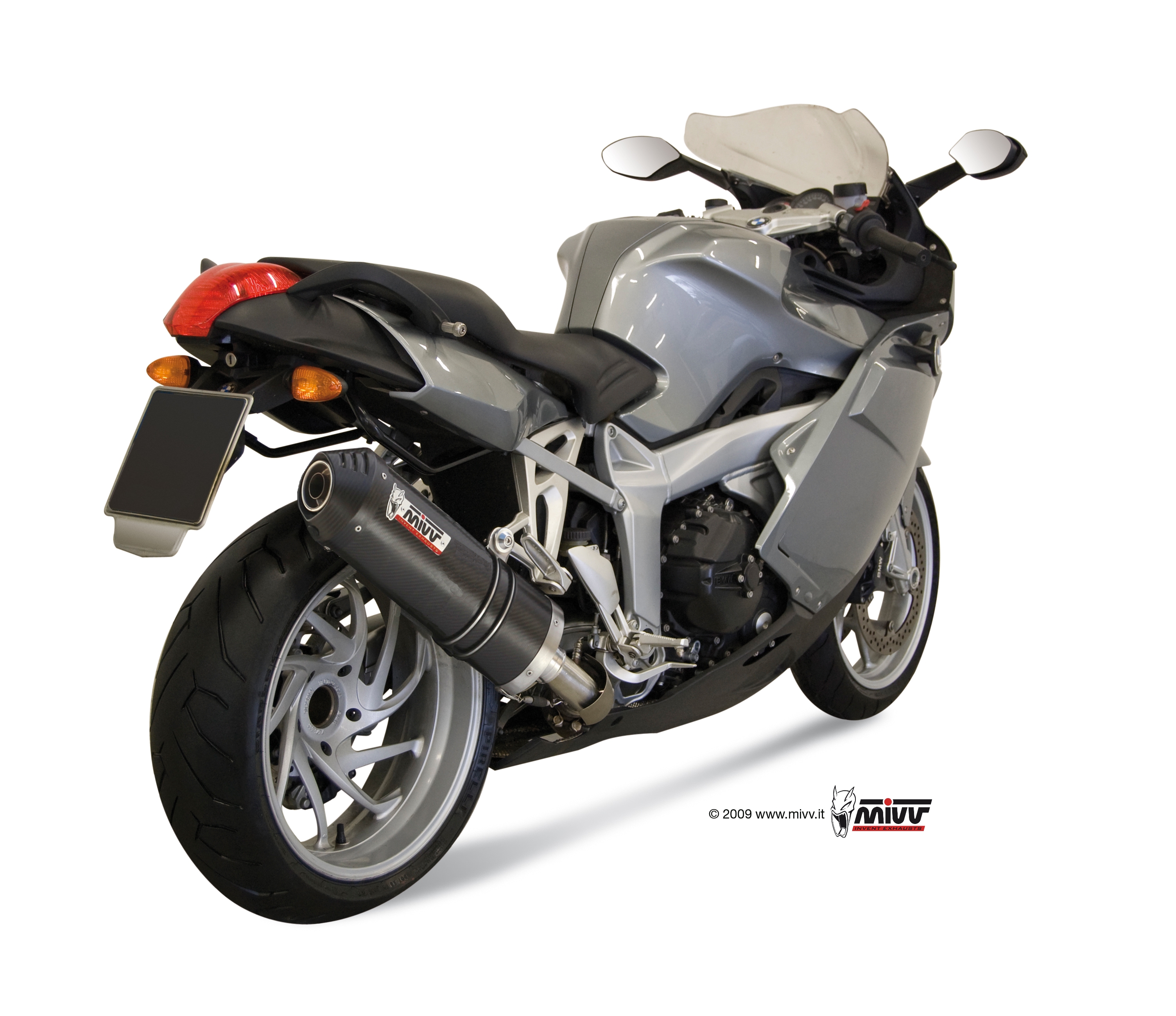 MIVV Slip-on, Oval Carbon, Standard Exhaust For BMW K 1200 R / S / GT ...