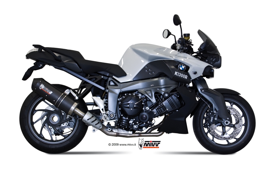 MIVV Slip-on, Oval Carbon, Standard Exhaust For BMW K 1300 R / S 2009-2016 MIVV Slip-on, Oval Carbon, Standard Exhaust For BMW K 1300 R / S 2009-2016
