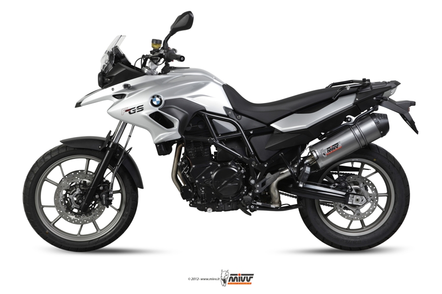 MIVV Slip-on, Oval Titan, Standard Exhaust For BMW F 700 GS 2012-2017 MIVV Slip-on, Oval Titan, Standard Exhaust For BMW F 700 GS 2012-2017
