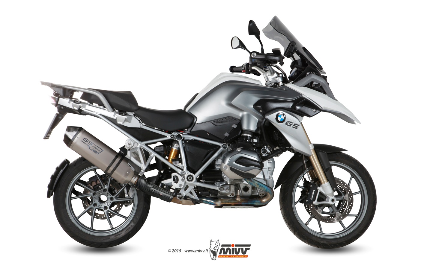 MIVV Slip-on, Speed Edge Titan, Standard Exhaust For BMW R 1200 GS / Adventure 2013-2018 MIVV Slip-on, Speed Edge Titan, Standard Exhaust For BMW R 1200 GS / Adventure 2013-2018