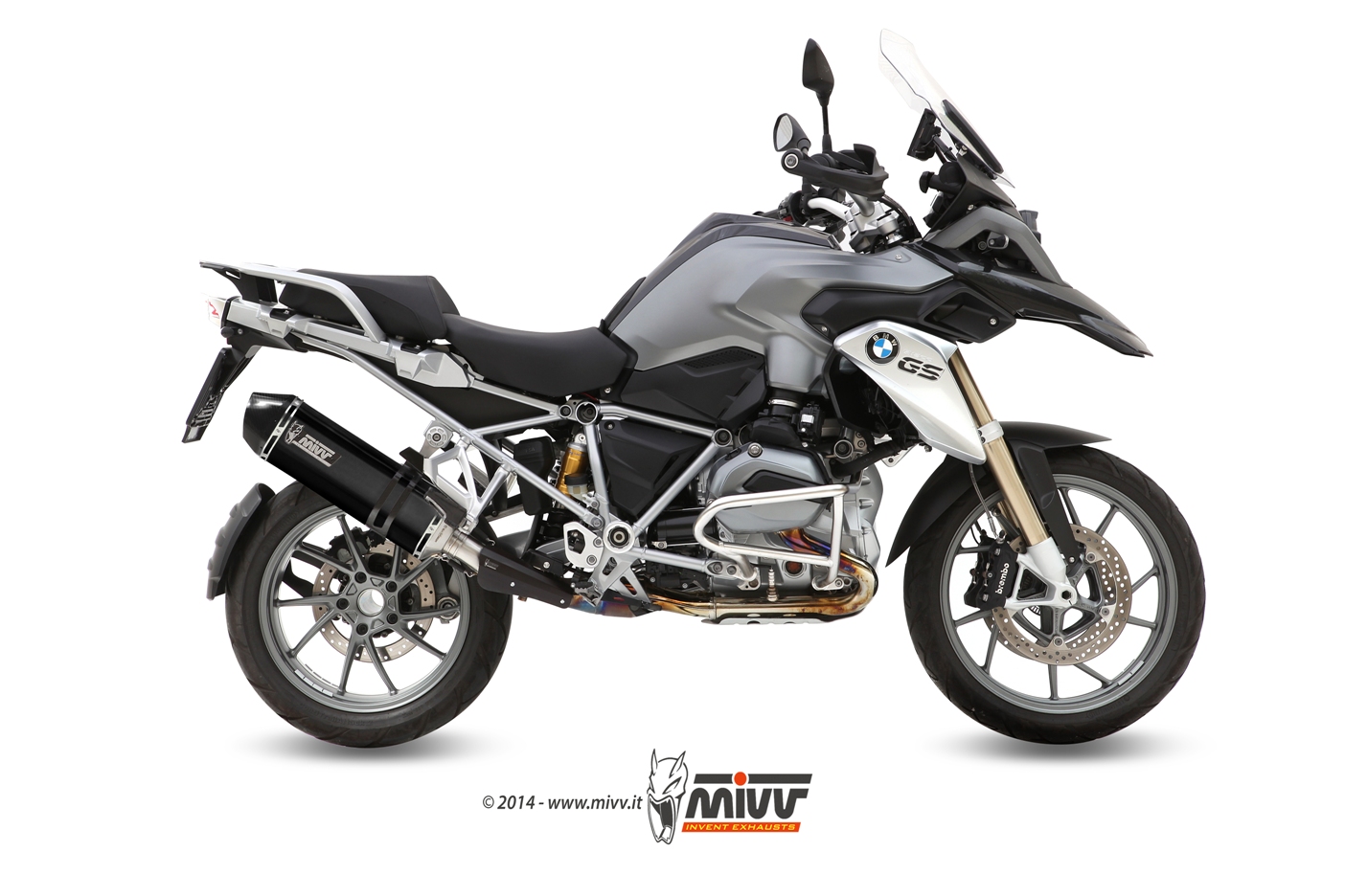 MIVV Slip-on, Speed Edge Black, Standard Exhaust For BMW R 1200 GS / Adventure 2013-2018 MIVV Slip-on, Speed Edge Black, Standard Exhaust For BMW R 1200 GS / Adventure 2013-2018
