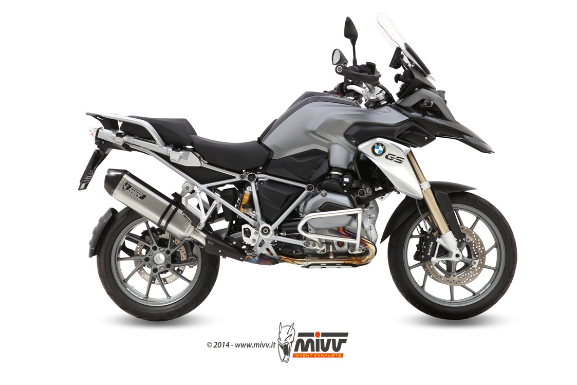 MIVV Slip-on, Speed Edge Stainless Steel, Standard Exhaust For BMW R 1200 GS / Adventure 2013-2018 MIVV Slip-on, Speed Edge Stainless Steel, Standard Exhaust For BMW R 1200 GS / Adventure 2013-2018