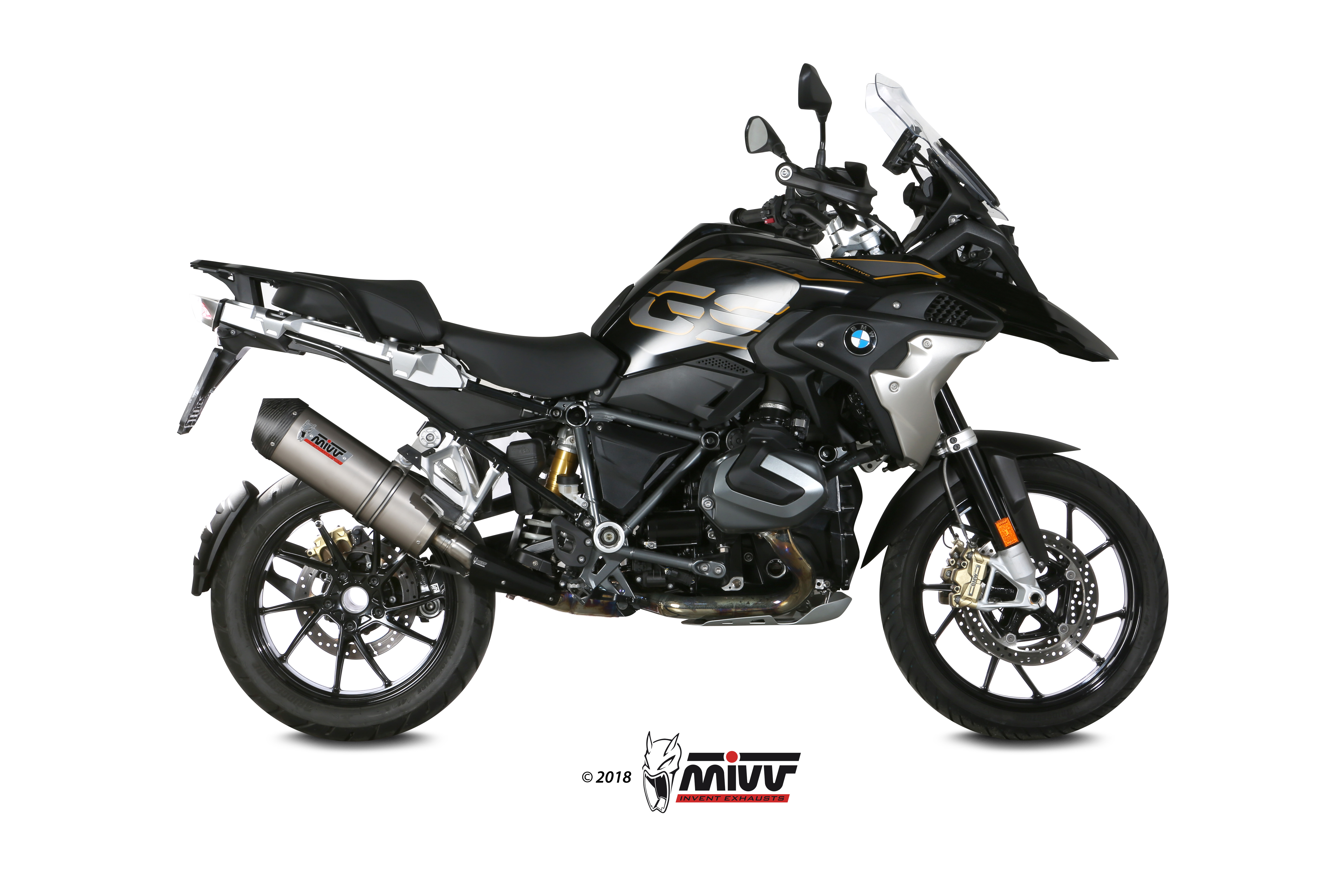 MIVV Slip-on, Oval Titan, Standard Exhaust For BMW R 1250 GS / Adventure 2019-2021 MIVV Slip-on, Oval Titan, Standard Exhaust For BMW R 1250 GS / Adventure 2019-2021