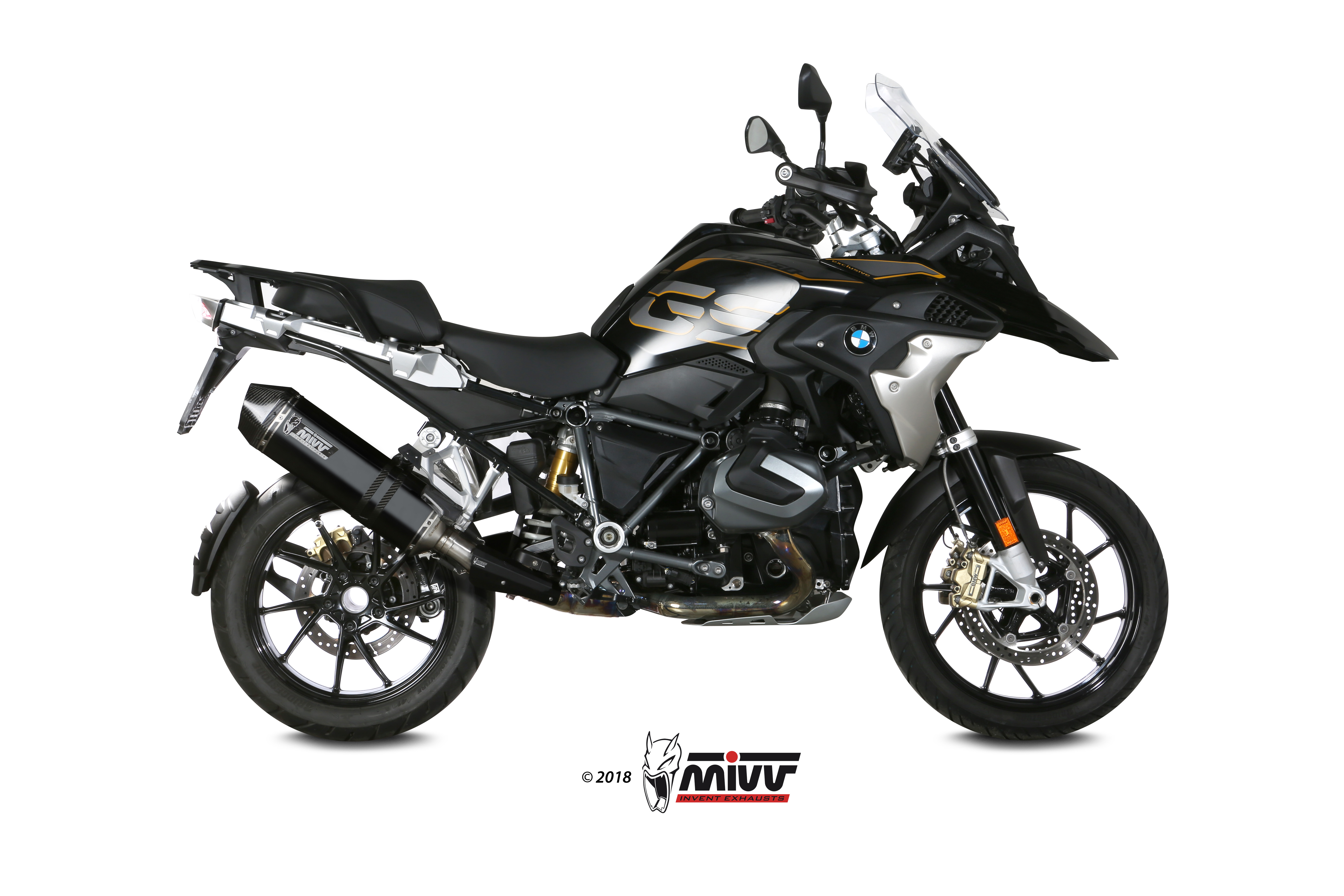 MIVV Slip-on, Speed Edge Black, Standard Exhaust For BMW R 1250 GS / Adventure 2019-2021 MIVV Slip-on, Speed Edge Black, Standard Exhaust For BMW R 1250 GS / Adventure 2019-2021
